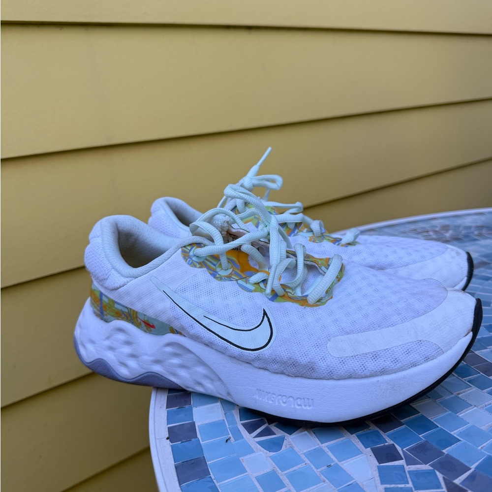 Nike WMNS Renew Ride 3 White and Yellow Running Shoes